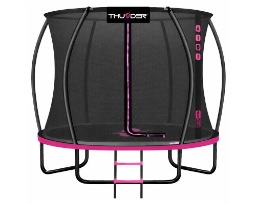 Батут THUNDER INSIDE ULTRA з внутрішньою сіткою 8 футів 244 см чорно-рожевий