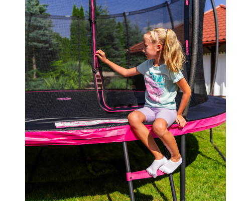 Батут THUNDER INSIDE ULTRA з внутрішньою сіткою 8 футів 244 см чорно-рожевий