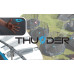 Батут THUNDER OUTSIDE PRO з зовнішньою сіткою 12 футів 366 см чорно-блакитний