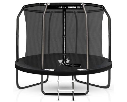 Батут THUNDER INSIDE ELITE з внутрішньою сіткою 6 футів 183 см чорний