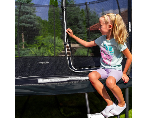 Батут THUNDER INSIDE ELITE з внутрішньою сіткою 6 футів 183 см чорний