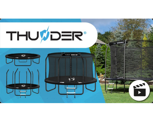 Батут THUNDER INSIDE ELITE з внутрішньою сіткою 16 футів 488 чорний Батут THUNDER INSIDE ELITE з внутрішньою сіткою 16 футів 488 чорний