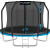 Батут THUNDER INSIDE ELITE з внутрішньою сіткою 8 футів 255 см чорно-блакитний