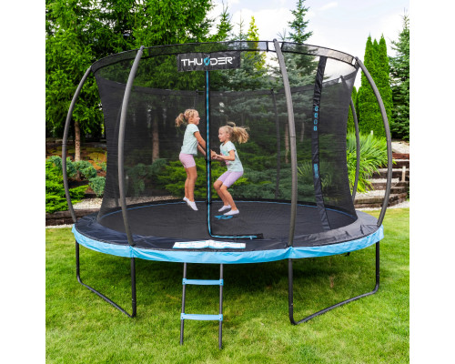 Батут THUNDER INSIDE ULTRA з внутрішньою сіткою 10 футів 305 см чорно-блакитний