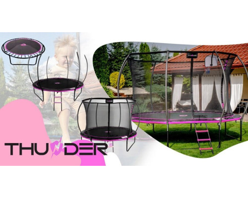 Батут THUNDER INSIDE ULTRA з внутрішньою сіткою 10 футів 312 см чорно-рожевий Батут THUNDER INSIDE ULTRA з внутрішньою сіткою 10 футів 312 см чорно-рожевий