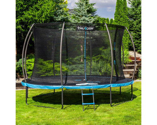 Батут THUNDER INSIDE ULTRA з внутрішньою сіткою 14 футів 427 см чорно-блакитний