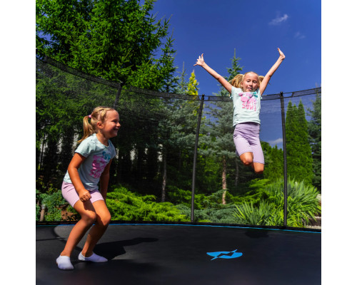 Батут THUNDER INSIDE ULTRA з внутрішньою сіткою 14 футів 427 см чорно-блакитний