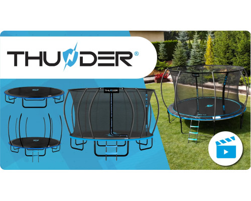 Батут THUNDER INSIDE ULTRA з внутрішньою сіткою 16 футів 490 см чорно-блакитний Батут THUNDER INSIDE ULTRA з внутрішньою сіткою 16 футів 490 см чорно-блакитний