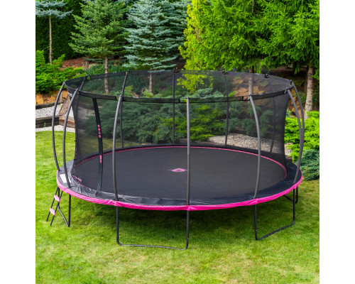 Батут THUNDER INSIDE ULTRA з внутрішньою сіткою 16 футів 488 см чорно-рожевий