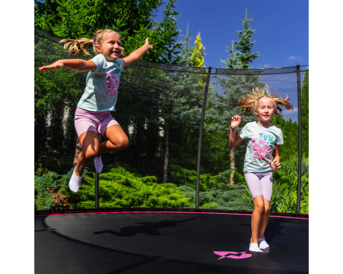 Батут THUNDER INSIDE ULTRA з внутрішньою сіткою 16 футів 488 см чорно-рожевий