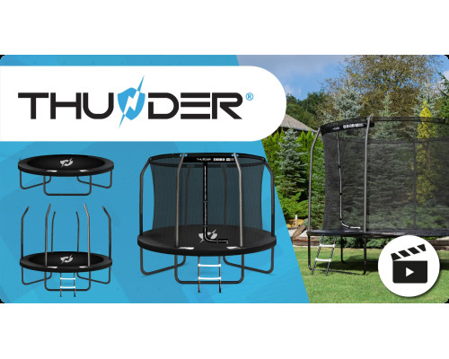 Батут THUNDER INSIDE ELITE з внутрішньою сіткою 10 футів 305 см чорний Батут THUNDER INSIDE ELITE з внутрішньою сіткою 10 футів 305 см чорний