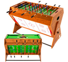 Поворотний ігровий стіл 3в1 Thunder Smart, 126 х 82,5 х 84 см - дерево