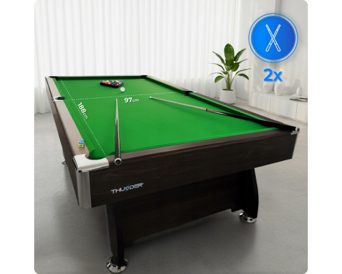 Більярдний стіл THUNDER BOLD-BROWN 7FT, 214 х 122 х 81 см