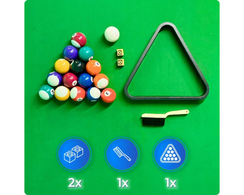 Більярдний стіл THUNDER BOLD-BLACK 7FT, 214 х 122 х 81 см