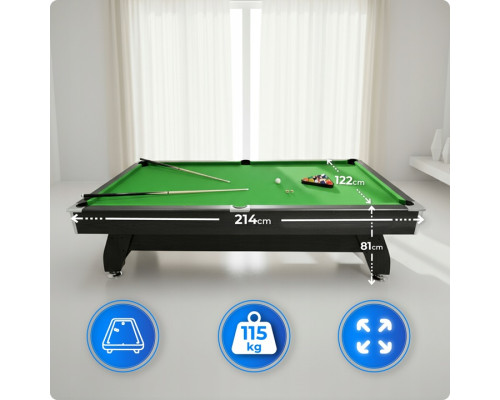 Більярдний стіл THUNDER BOLD-BLACK 7FT, 214 х 122 х 81 см