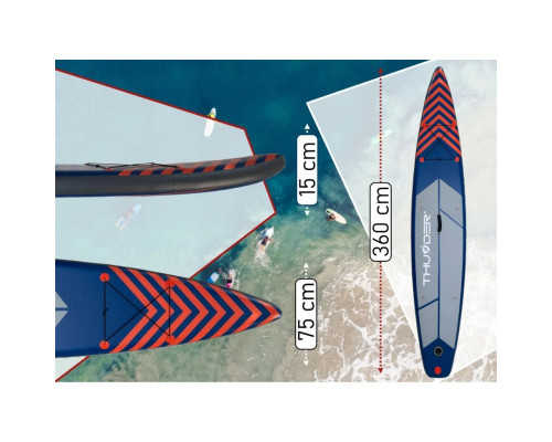 Надувна SUP дошка (Сапборд) THUNDER STEEL RED 365 Надувна SUP дошка (Сапборд) THUNDER STEEL RED 365
