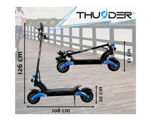 Електросамокат THUNDER FLUX 1000W 48V 18Ah