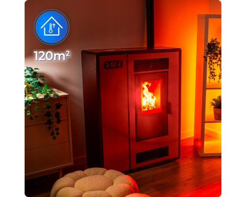 Пелетна піч-камін THUNDER ARIA RED 12 кВт
