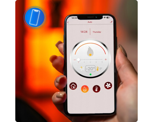 Пелетна піч-камін THUNDER ARIA RED 12 кВт