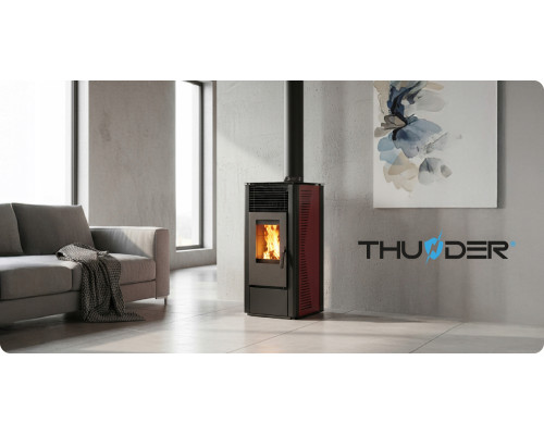 Пелетна піч-камін THUNDER KARMEN RED 10 кВт