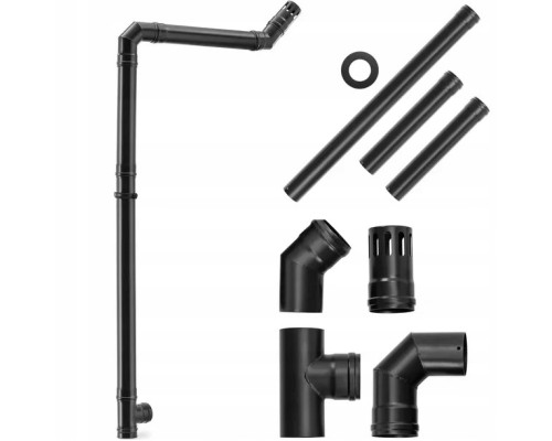 Пелетна піч-камін ARIA BLACK 12 кВт