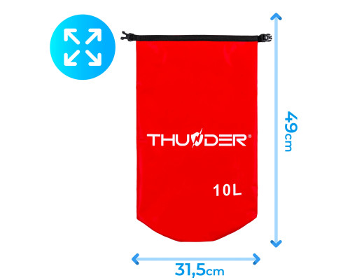 Гермомішок THUNDER 10 л червоний Гермомішок THUNDER 10 л червоний